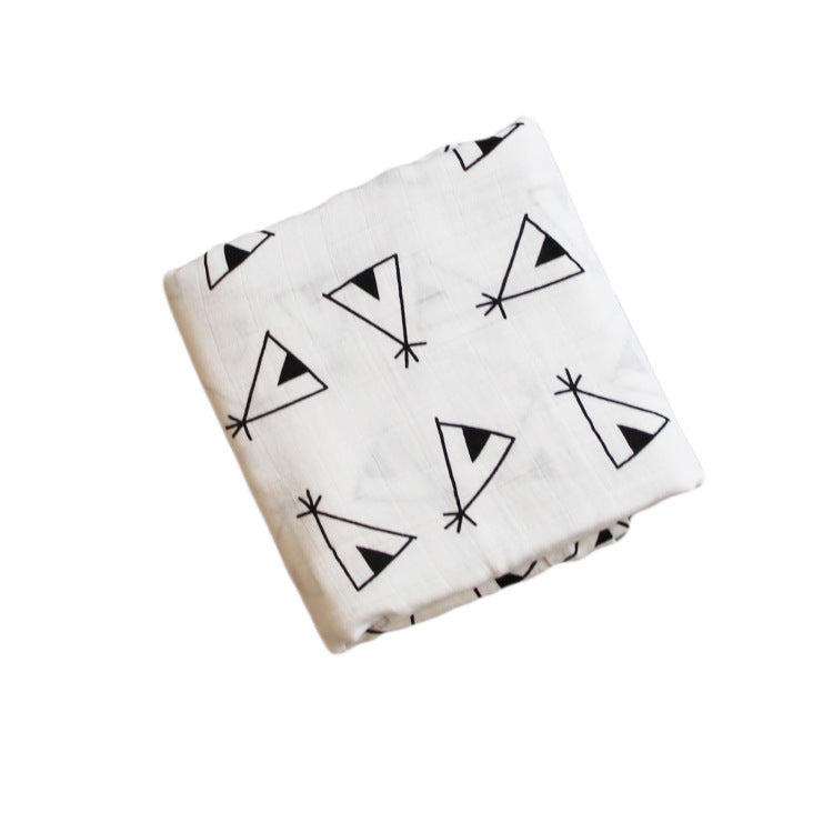 Bamboo Muslin Swaddle Neutral Receiving Blanket