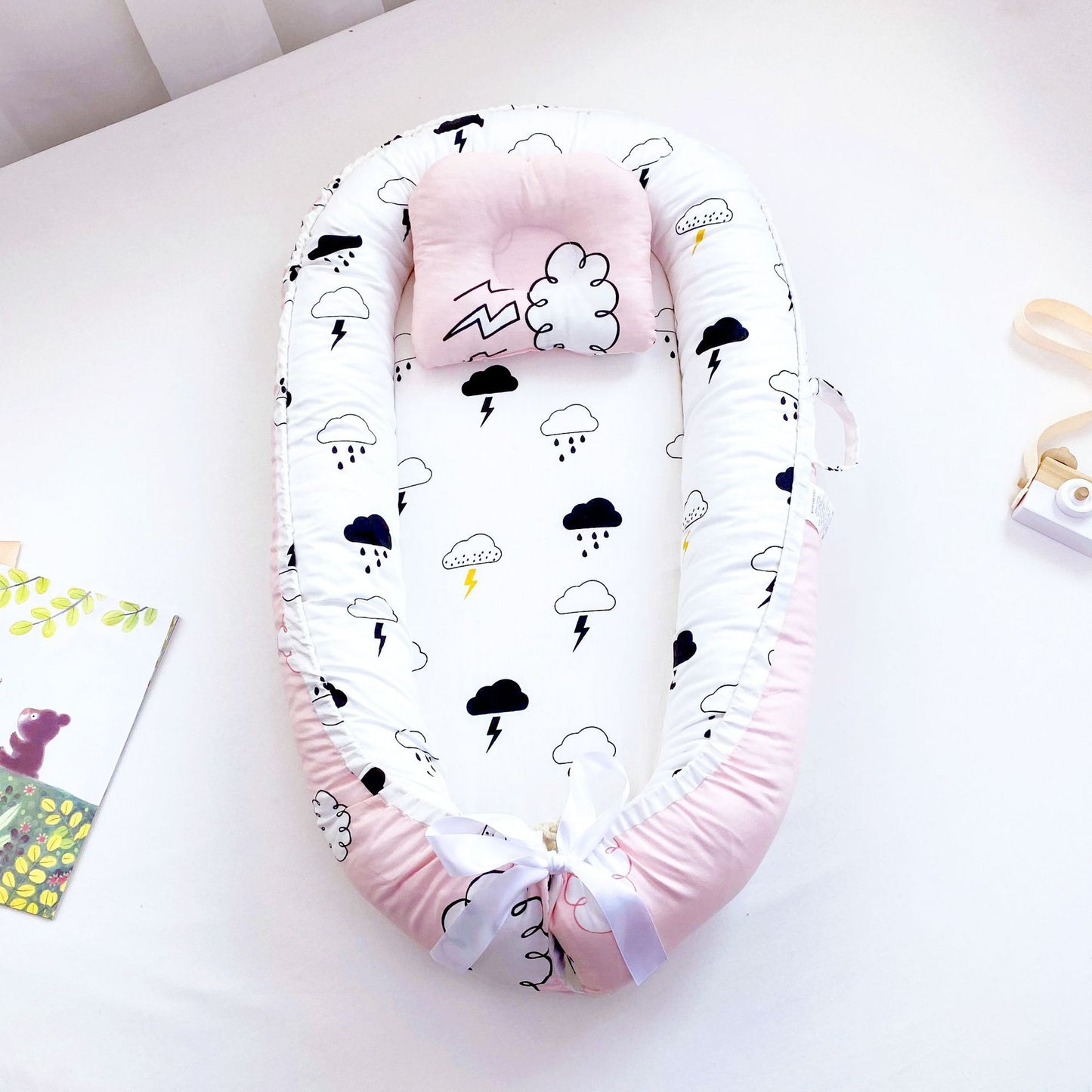 Pure Cotton Baby Nest Bed Portable Newborn Baby Bed In Bed Bb