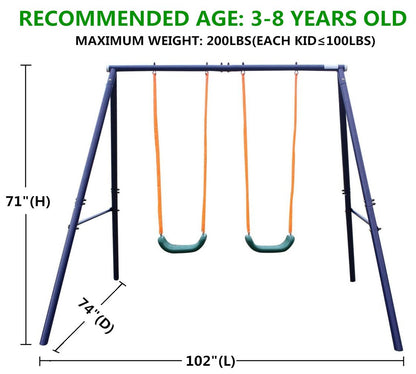 Two Station Swing Set for Children