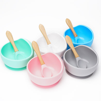 Baby food supplement silicone bowl suction cup bowl