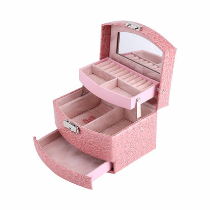 3 Layers Jewelry Boxes And Packaging Leather Makeup Organizer Storage Box Container Case Gift Box Women Cosmetic Casket