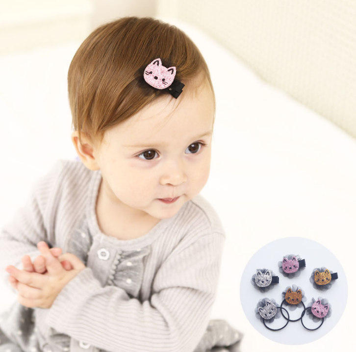 New Korean Creative Animal Cartoon Lovely Baby Clip Hairpins Girls Kitty Cat Clips Kids Children Accessories