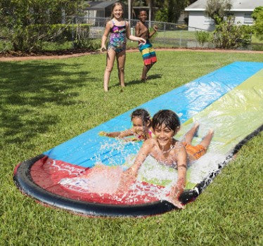 Water slide outdoor grass water slide bed play water bed