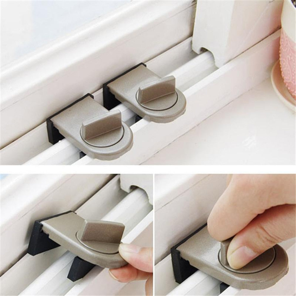 Lock Doors Security Cabinet Locks Straps Anti-theft lock Sliding Sash Stopper Window Sliding Door Baby Safety