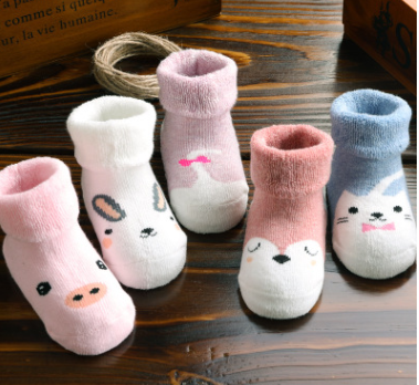 5 pairs Baby Socks Floor Non-slip Cotton Cartoon Doll socks with bells Baby Girls Boys Soft Cute Accessories