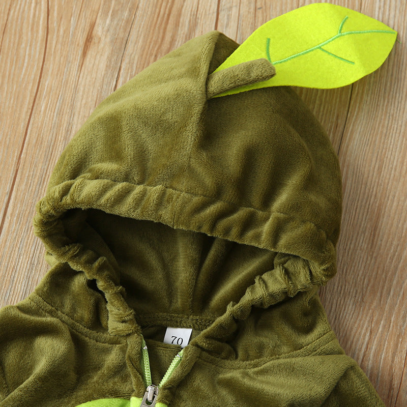 Fashion Baby Hooded Crawling Baby Jumpsuit