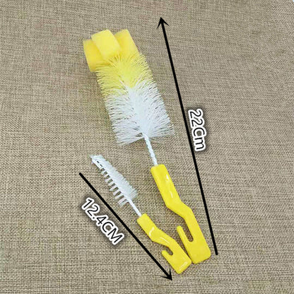 Small Baby Bottle Brush, Baby Nipple Brush, Two-Piece Nylon Glass Bottle Brush