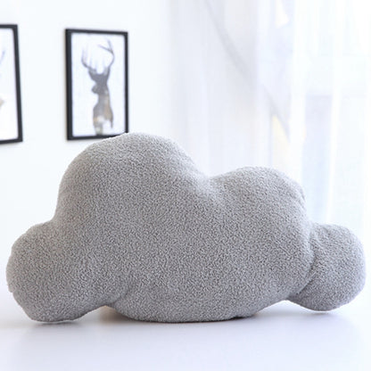 Lovely Gray White Cloud Shaped Pillow Cushion Stuffed Plush Toy Bedding Baby Room Home Decoration Gift Girl Birthday Present