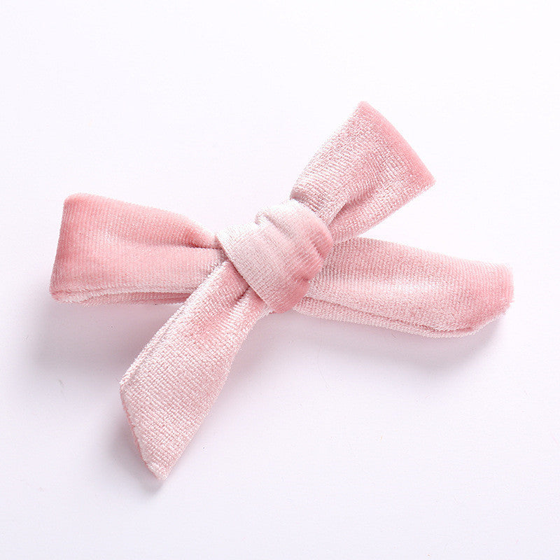 DIY Handmade Korean Flannel Girls Hairpin Creative Baby Children Bow Hair Accessories