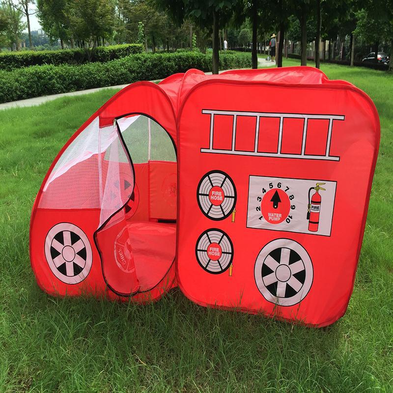 Children'S Car Tent Play House Wholesale, Fire Truck Toy House Indoor And Outdoor Thickening Folding Thickening