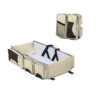 Baby Crib Bag, Portable Mother And Baby Bag, Multi-Functional Large-Capacity Mommy Bag, Portable Foldable Travel Bed