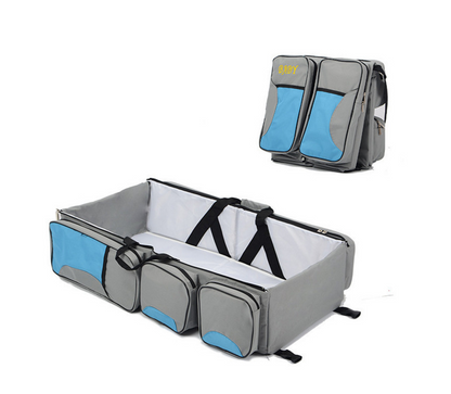 Baby Crib Bag, Portable Mother And Baby Bag, Multi-Functional Large-Capacity Mommy Bag, Portable Foldable Travel Bed