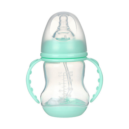 Wide Caliber PP Baby Bottle Anti-colic With Handle Straw Baby Feeding Bottle 180 240ML Optional Bulk