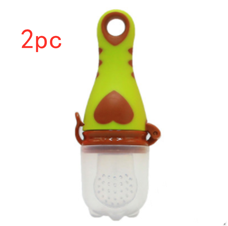 Two-color Food Supplement Bite Bag For Baby Silicone Fruit And Vegetable Bite Bag