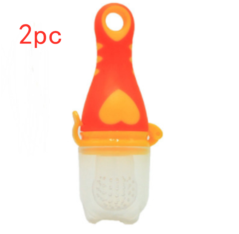 Two-color Food Supplement Bite Bag For Baby Silicone Fruit And Vegetable Bite Bag