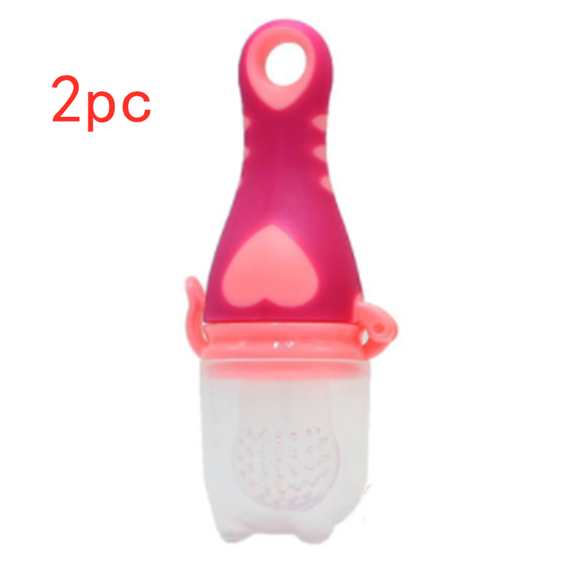 Two-color Food Supplement Bite Bag For Baby Silicone Fruit And Vegetable Bite Bag