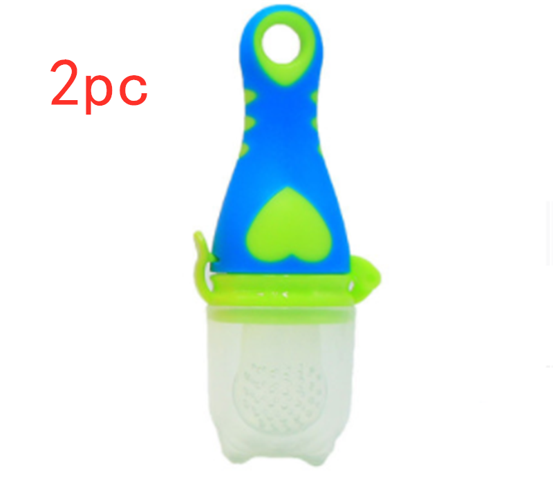 Two-color Food Supplement Bite Bag For Baby Silicone Fruit And Vegetable Bite Bag