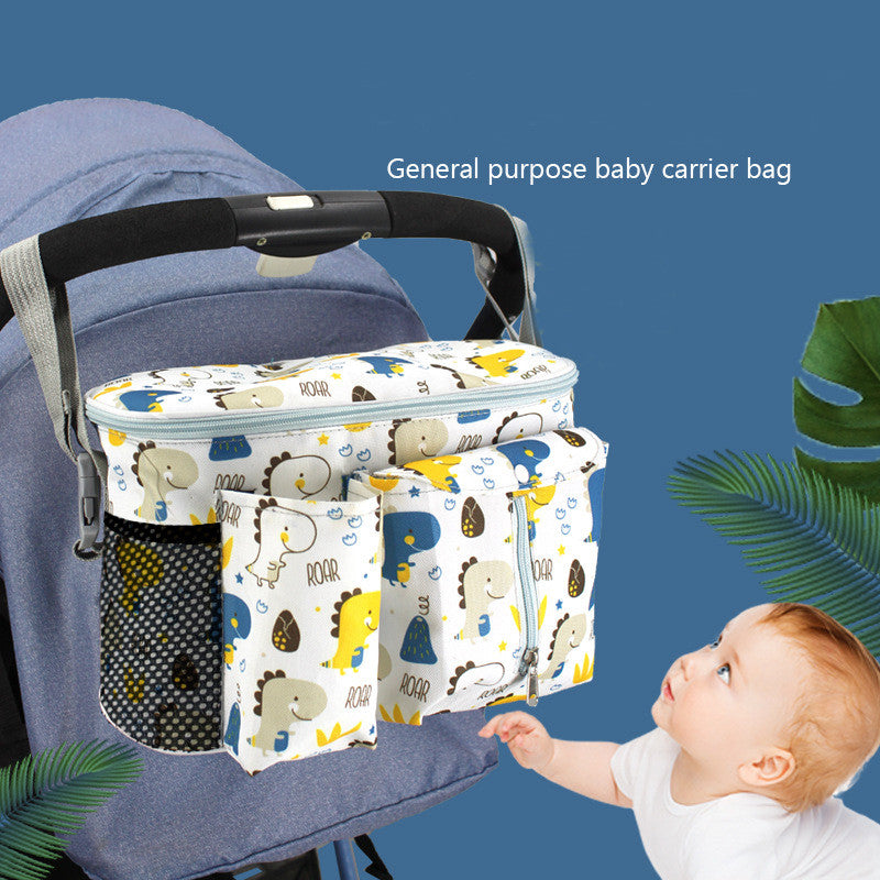 Baby Stroller Organizer Newborn Trolley Storage Bag Adjustable Multifunction Travel Diaper Large Capacity Pram Bag Bottle Holder