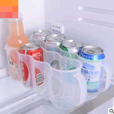 Kitchen Storage Box Refrigerator Beverage Storage Grid Cans Storage Basket Beer Cola Storage Box