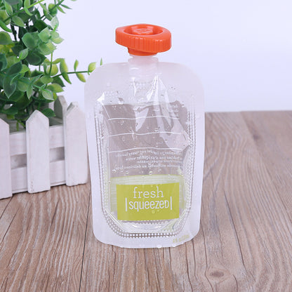 Children's Fruit Puree Squeezer Household Kitchen Dispenser Food Supplement Bag Manual Baby Food Storage Bag