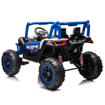 Side by Side 4x4 Ride on Off-Road Truck with Parent Remote Control, Battery Powered Electric Car