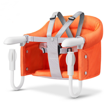 Portable Foldable Baby Highchair Safety Belt Infant Feeding Chair Booster Seat Harness Dinner Lunch Washable Hook-on Chair