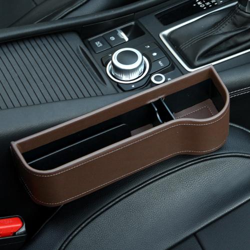 PU Car Organizer Seat Gap Storage Box Car Seat Side Slit for Wallet Phone Coins Cigarette Keys Cards Car Accessories