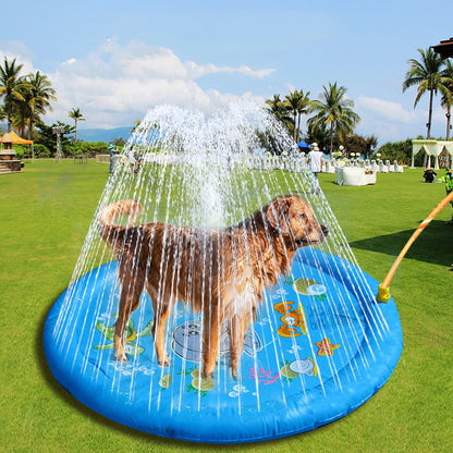 Pet Supplies Amazon's New Pet Water Spray Mat, Dog Children Outdoor Play Water Spray Mat, Summer Supplies