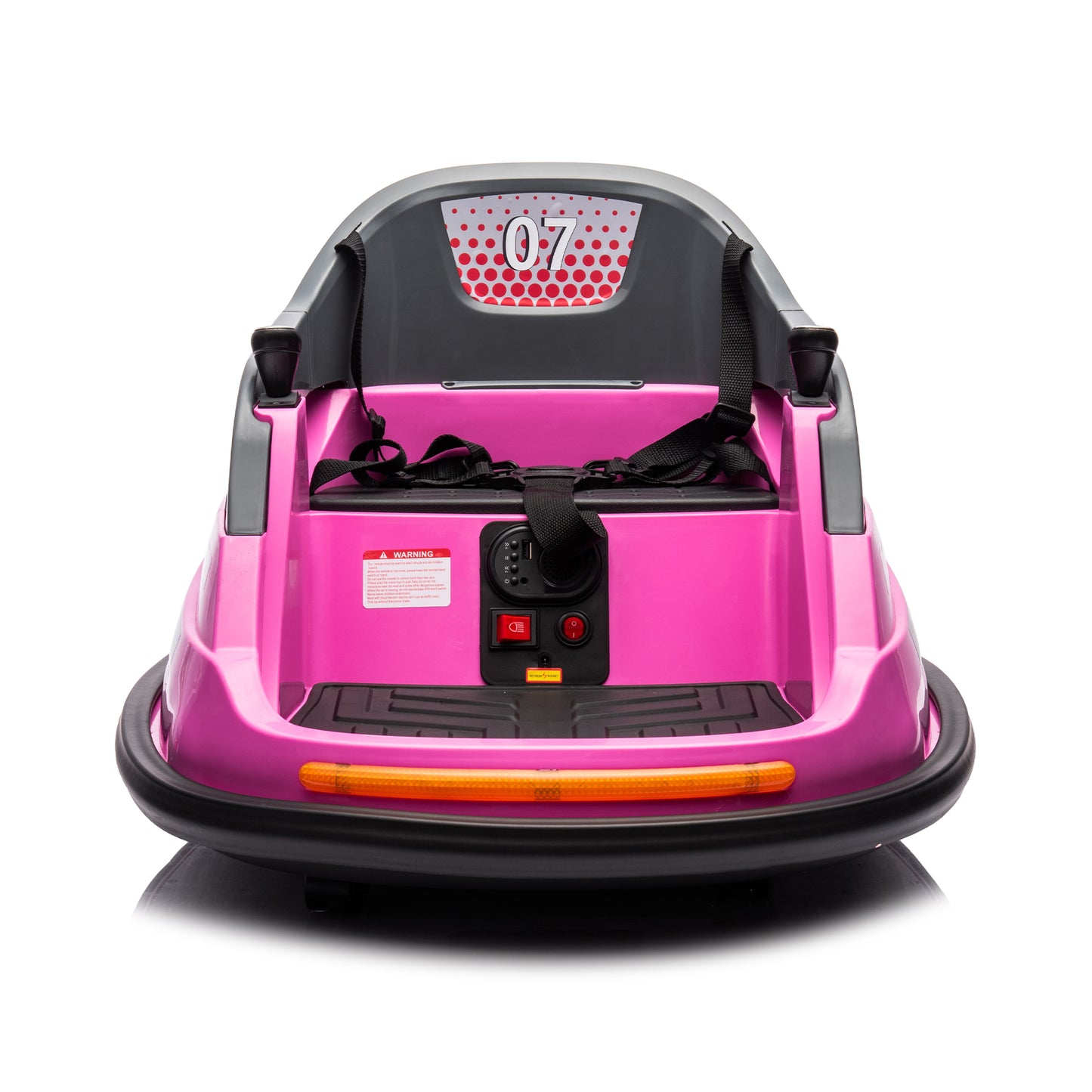 Pink 12V ride on bumper car for kids 1.5-5 Years Old Baby Bumping Toy Gifts