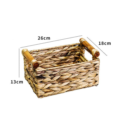 Rattan Storage Basket Organizer Storage Box Straw