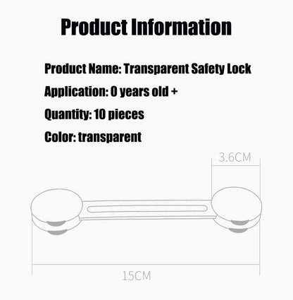 Baby Anti-opening Cabinet Door Transparent Safety Lock