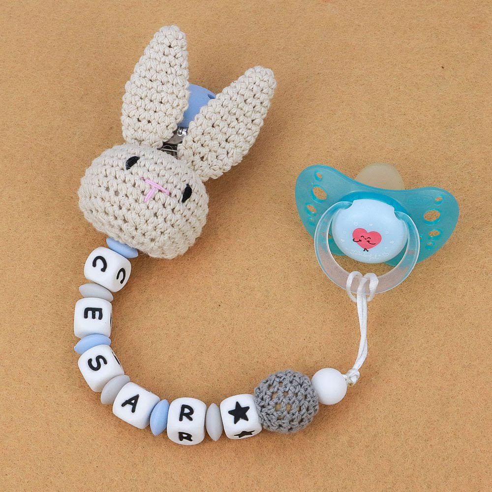 Diy Braided Jewelry Rabbit Pacifier Chain Baby Stroller Cute Accessories