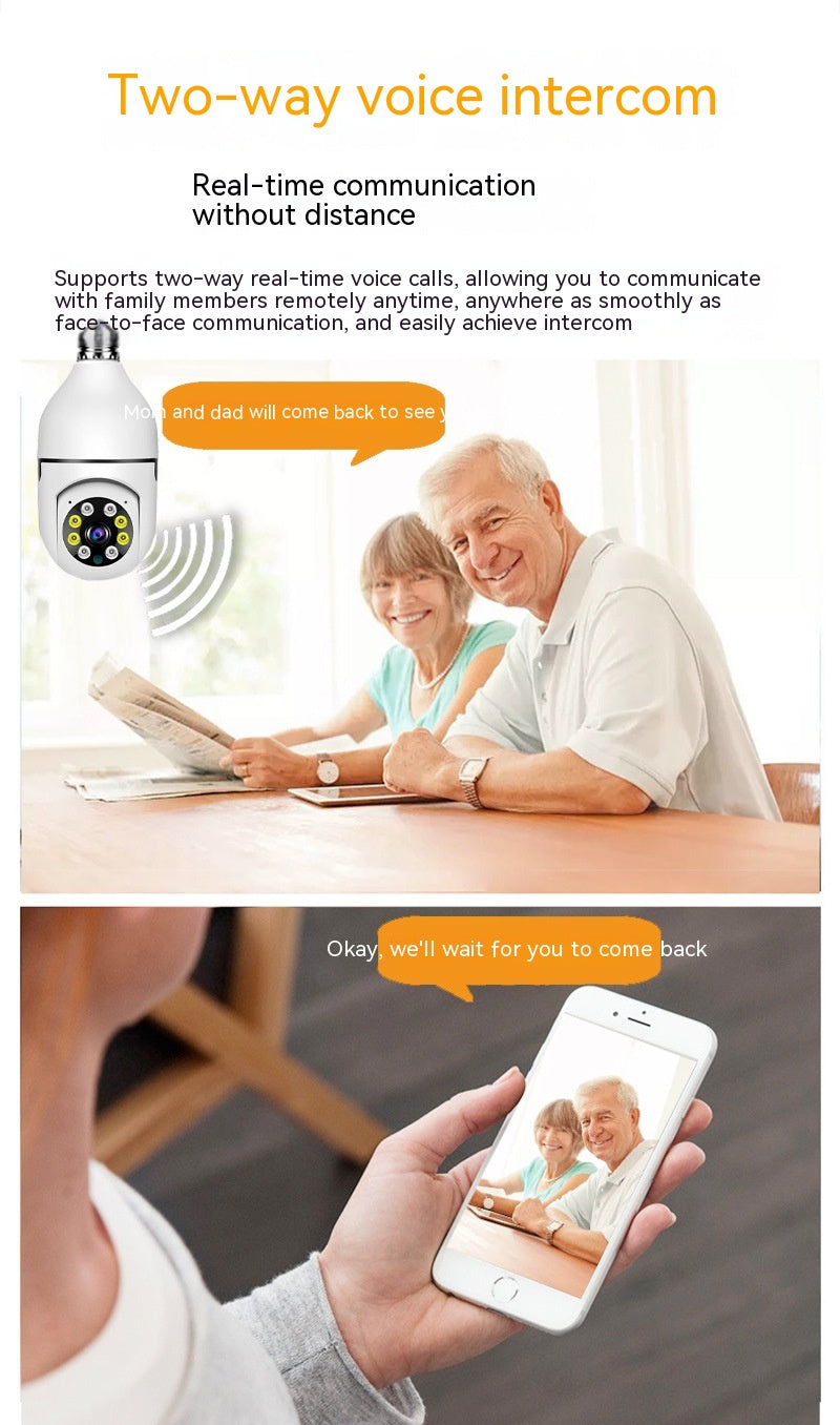 Bulb Camera Wireless Wifi Monitoring