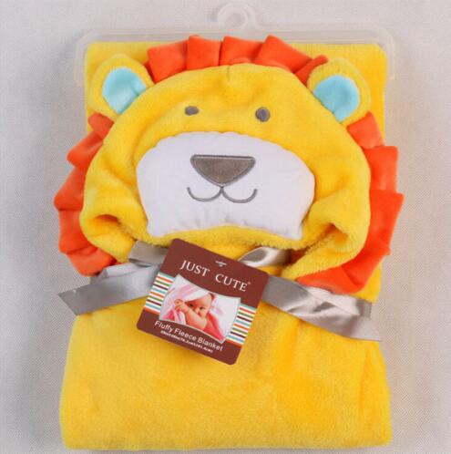 Baby fleece bath towel hooded towels bathrobe