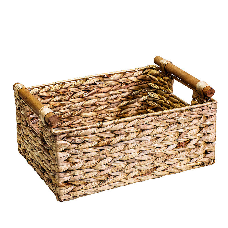 Rattan Storage Basket Organizer Storage Box Straw