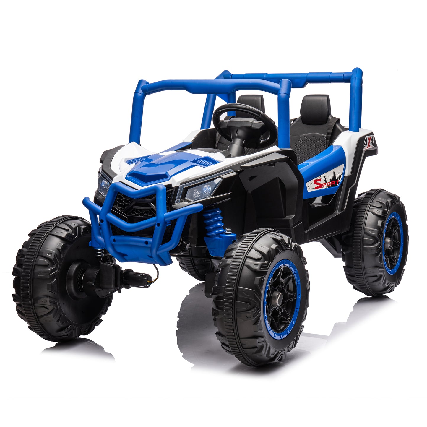 Side by Side 4x4 Ride on Off-Road Truck with Parent Remote Control, Battery Powered Electric Car