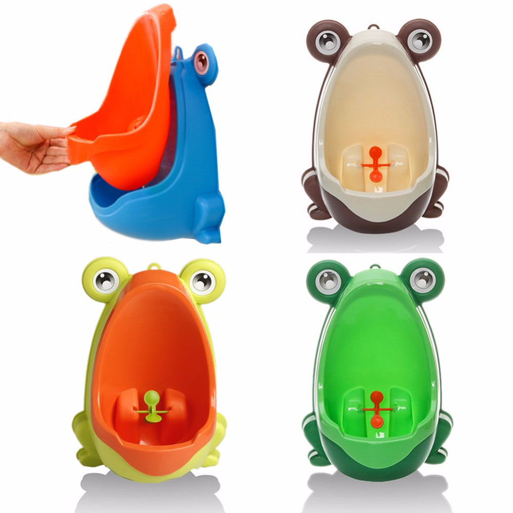 New Children Boy Potty Training Bathroom Urinal Toddler Kid Cartoon Frog Pee Aid Wall Mounted Standing Potties Toilet