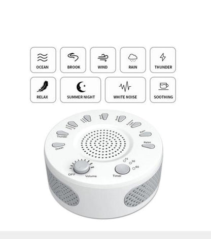 Baby Sleep Soothers Sound Machine White Noise Record Voice Sensor with 9 Soothing Sound Auto-off Timer For Home Office Travel