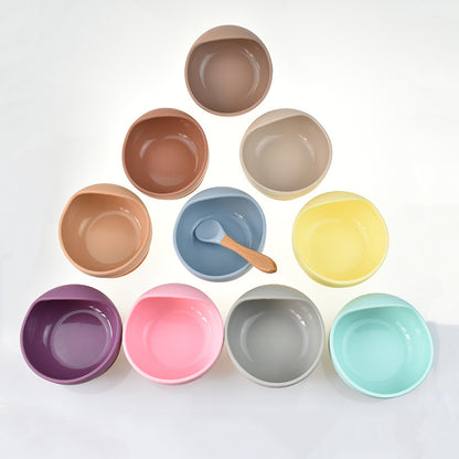 Baby food supplement silicone bowl suction cup bowl