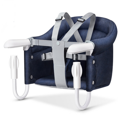 Portable Foldable Baby Highchair Safety Belt Infant Feeding Chair Booster Seat Harness Dinner Lunch Washable Hook-on Chair