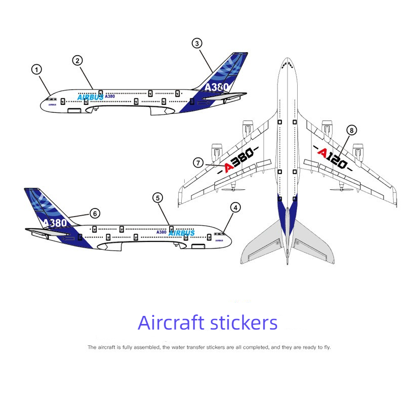 Airbus remote-controlled aircraft A380 aviation model remote-controlled glider fixed wing aircraft model