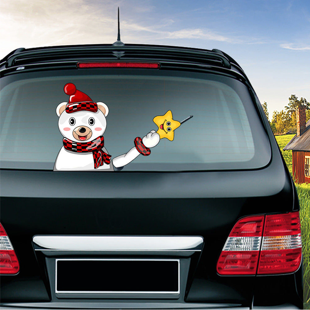 Popular Santa Claus wiper sticker can remove the car rear windshield wiper Sticker Car Stickers