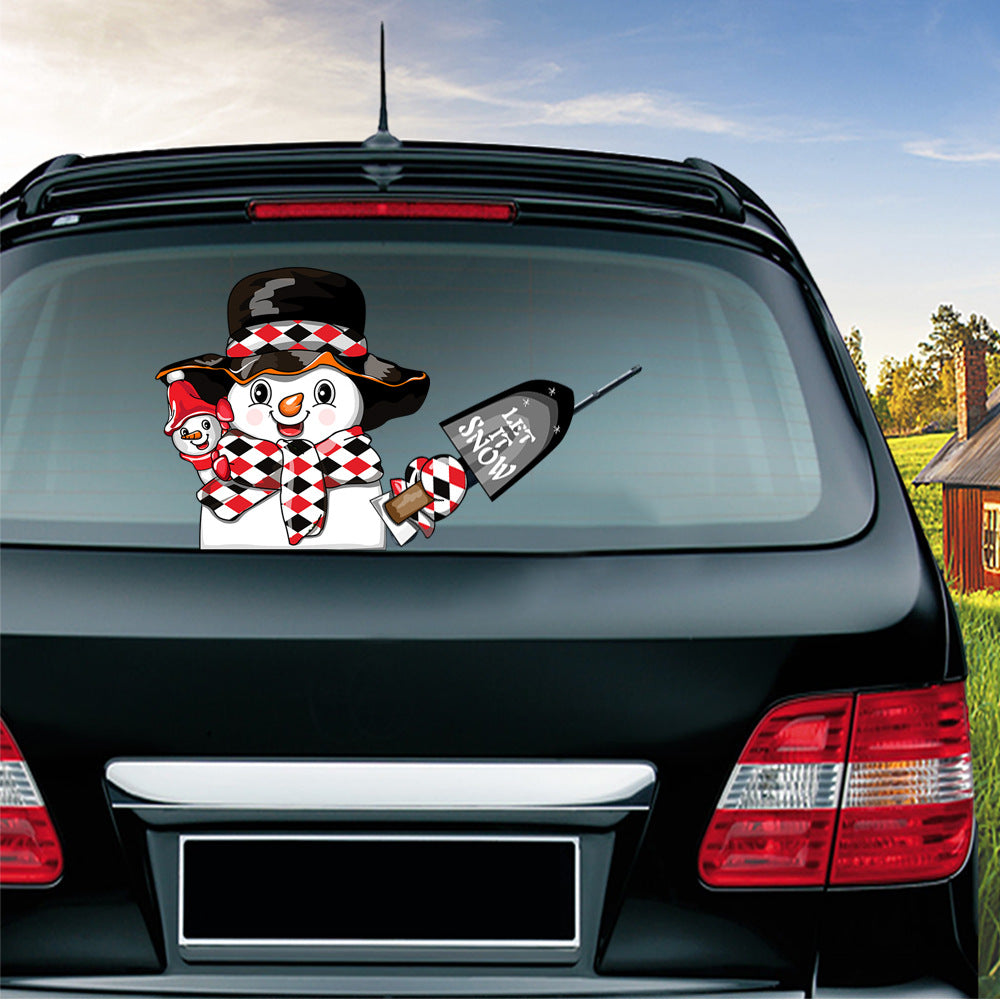 Popular Santa Claus wiper sticker can remove the car rear windshield wiper Sticker Car Stickers