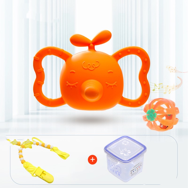 Elephant Bud Baby Baby Silicone Teether Rattle Teeth