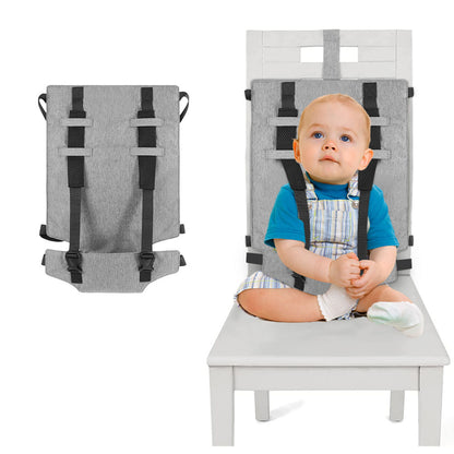 Travel Harness Seat - Fabric Baby Portable High Chair For Travel - Travel High Chair Seat Sack - Portable Baby Seat With Safety Harness