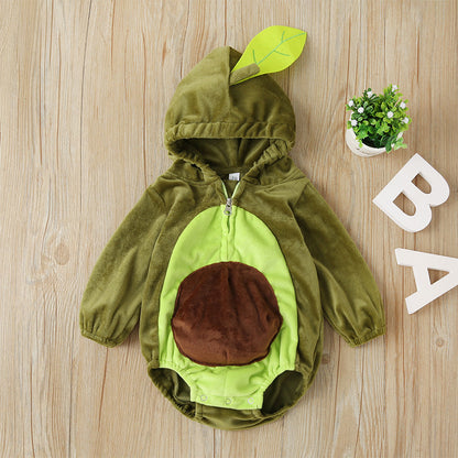 Fashion Baby Hooded Crawling Baby Jumpsuit