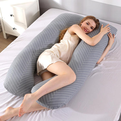 Pregnancy Pillow Bedding Full Body Pillow for Pregnant Women Comfortable U-Shape Cushion Long Side Sleeping Support Pillows