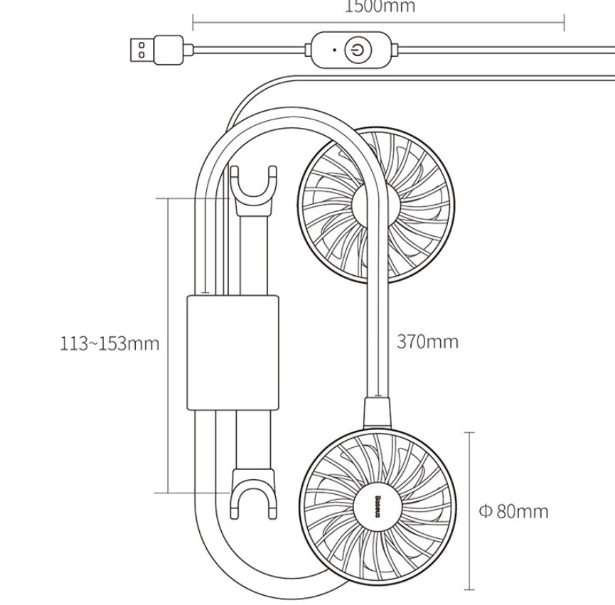 Small Front And Rear Seats With Two Fans