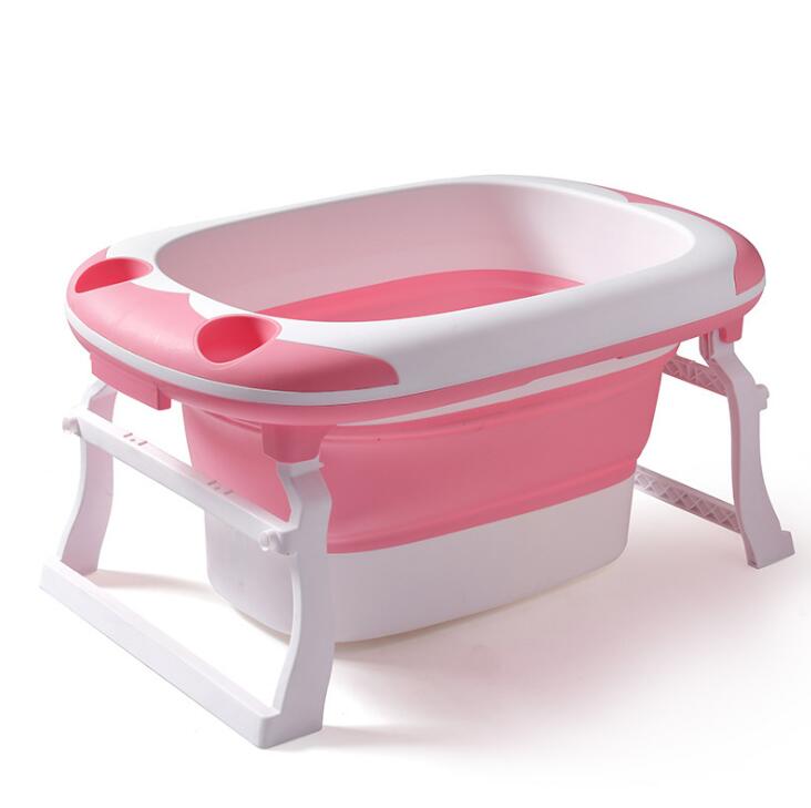 Baby folding tub large can sit thick bath tub