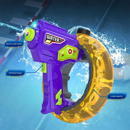 Electric Water Guns for Adults LED Light Automatic Squirt Gun Waterproof Rechargeable Water Toy Guns For Kids Outdoor Gift